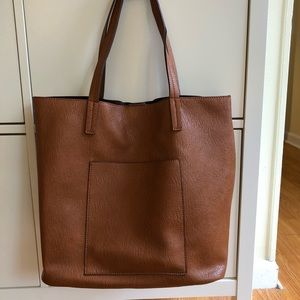 Reversible Faux Leather Tote